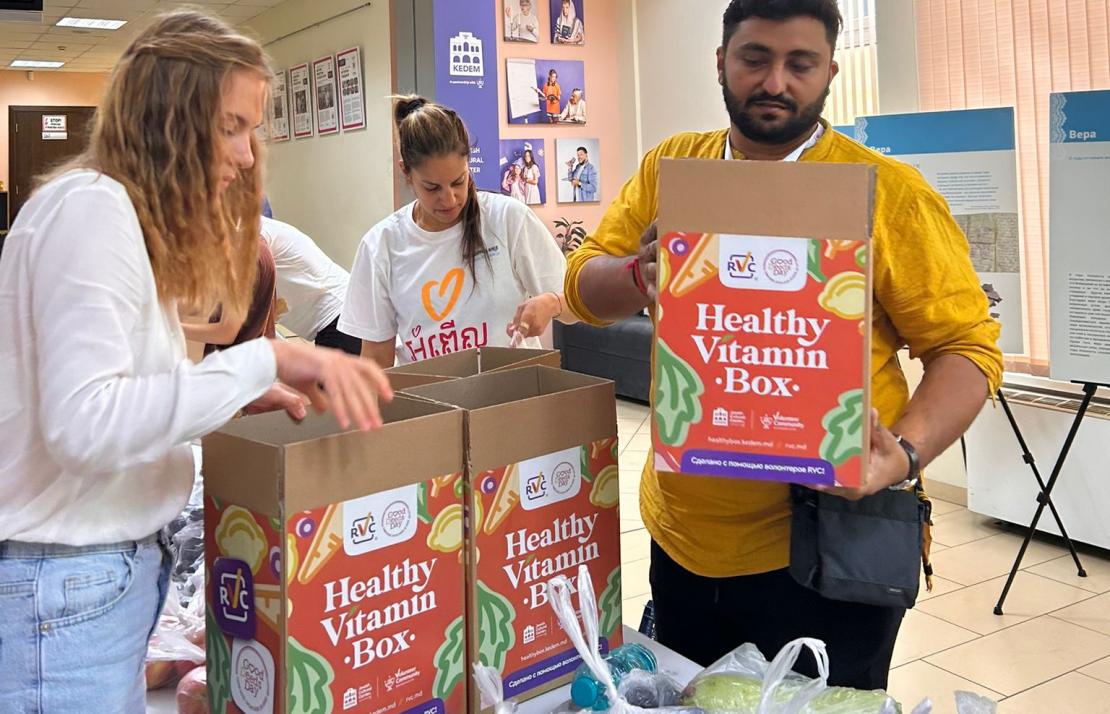 Packing food for people in need