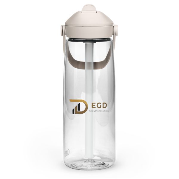 Flip straw water bottle