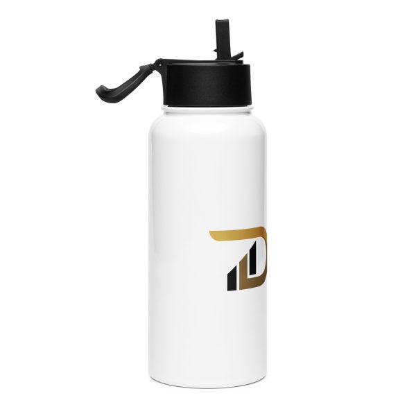 Stainless steel water bottle with a straw lid - Image 4